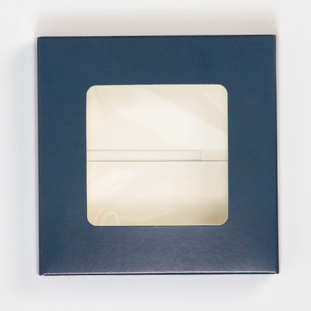 Chocolate box, confectionery packaging, “Sincerely”, with a window, 10.2 x 1.4 x 10.2 cm-3