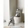 A set of figures "Bulldog", geometry, polystone, 34 cm, silver color