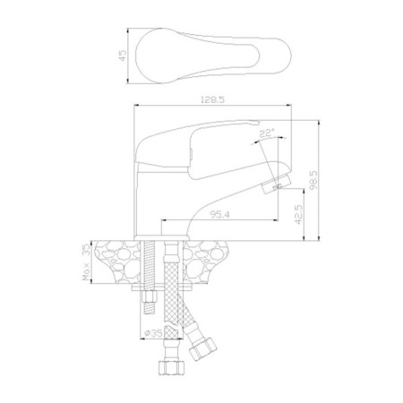 Rossinka y35-11 washbasin mixer-1