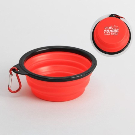 Silicone bowl “the thicker, the nicer”, 350 ml, red, 12.8 x 4.5 cm-3