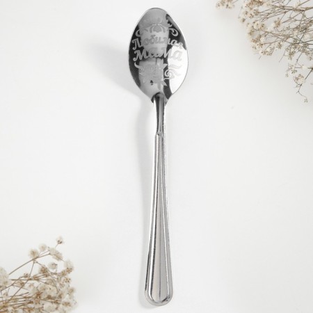 A teaspoon spoon with an engraving “Beloved Mom”, in a gift box, 3 x 14 cm.-7