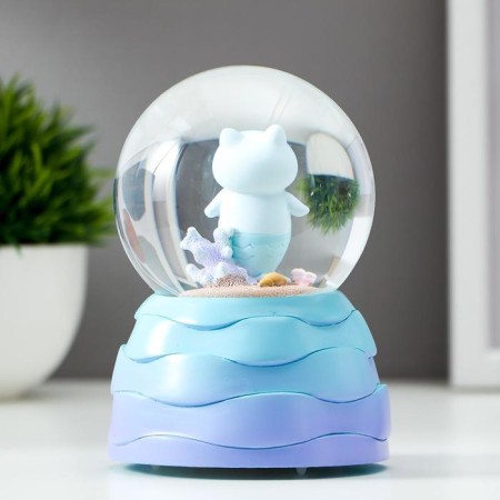 Souvenir polystone water ball light, music "Kotorusalka" d = 8 cm mix 12x8.5x8.5 cm-6