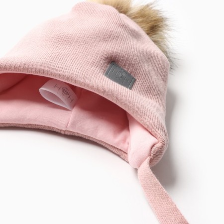Hat for girls, powder color, size 46-50-1
