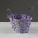 Wicker basket, 26 x 13 x 11 cm, purple, bamboo