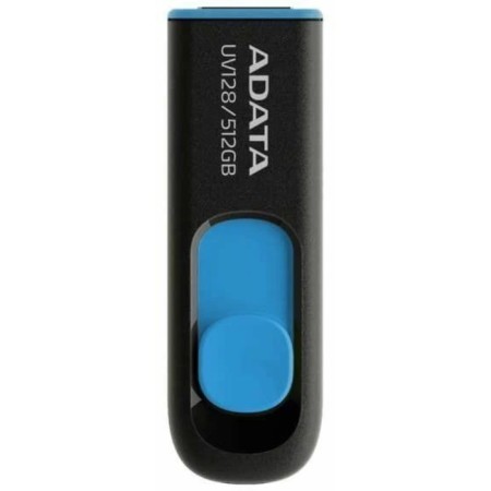 A-DATA 512GB Dashdrive UV128 AUV128-512G-RBE USB3.0 Black/Black/blue/blue/blue-1