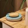 Soap dish, 10.5x13.5x3.5 cm, blue color