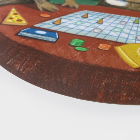 Napkin kitchen round "Capybars. Board games ", 2 pcs, desktop, d = 36 cm-2