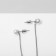 Earrings with pearls "Grace" hanging, white color in silver