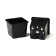 Pot for seedlings, 320 ml, D = 8 cm, h = 7 cm, black, Greengo