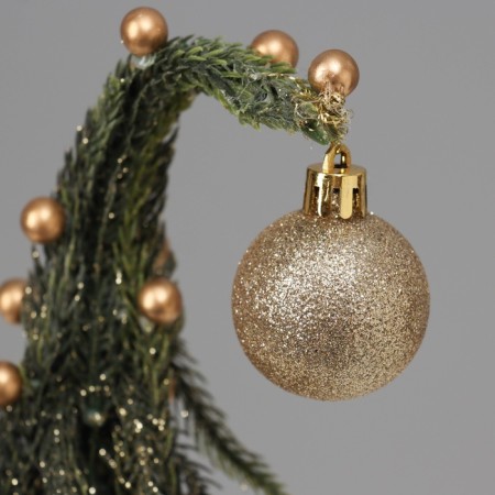 Christmas tree decor "with balls and sparkles, in a pot" 32x7.5 cm-2