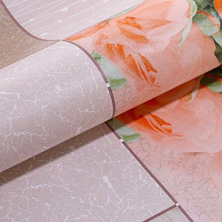 Paper rose wallpapers 1301-1, 0.53x10.05m, pink gold-3