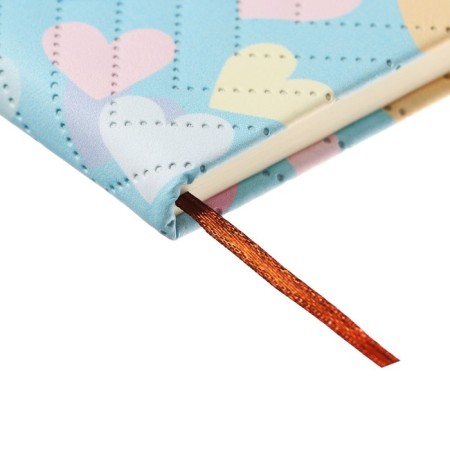 Notepad 80 sheets in a cage (14.5 x 21 cm) Mazari "Pastel Heart", on an elastic band, 70g/m2, 4 MIX colors-2