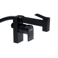 Accoona A3290F-4 bideter, with hygienic shower, wall, black