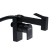 Accoona A3290F-4 bideter, with hygienic shower, wall, black