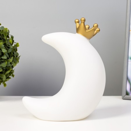 Nightlight "Moon with the crown" LED from the batteries white 16x8x19 cm Risalux-4