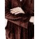 Women's robe with a hood, size 54, color chocolate