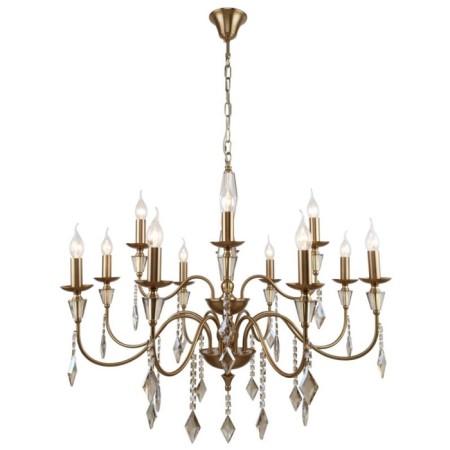 Suspended chandelier Grace 12XE14 40W, size 86x86x102-188 cm, bronze color