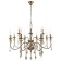 Suspended chandelier Grace 12XE14 40W, size 86x86x102-188 cm, bronze color