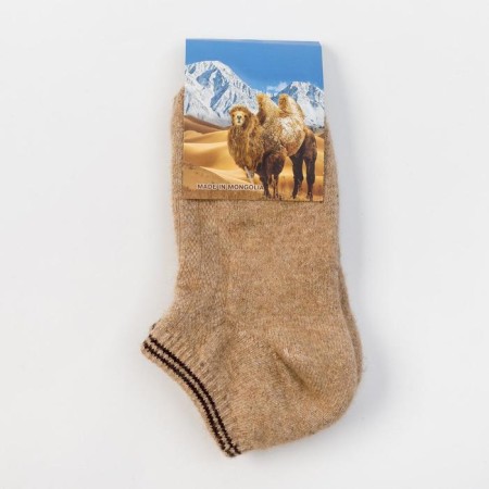 Women's socks from Mongolian wool, beige color, size 25 (37-39)-2