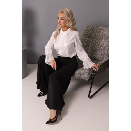 Female blouse, size 46, white color-1