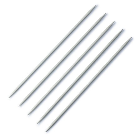 Nosom, aluminum knitting needles, 30 cm/3 mm, 5 pcs, pearl-gray color-1