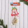 Decoration Christmas tree "Bell with balls" Santa Claus and snowman 9.5x25 cm