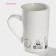Porcelain share mug "Cat Day", 380 ml, white color