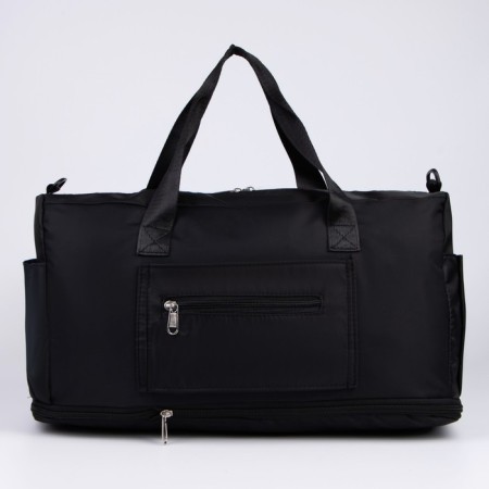 Sports bag with lightning with an increase, 4 outer pockets, black color-5