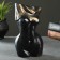 Vase "Grace" black with gold, 0.7 liters