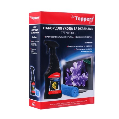 Topperr set for caring for LCDs, LCD and Plasma SR-VTO+Napkin