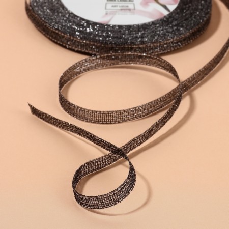 Brocade tape, 6 mm, 23 ± 1 m, black color No. 029-2