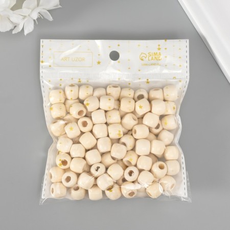 A set of beads for creativity "Natural" 50 g 1.2x1.1 cm-3