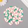 DECOR for creativity PVC "Pink apples in context" set of 20 grams 0.3x1.9x1.9 cm