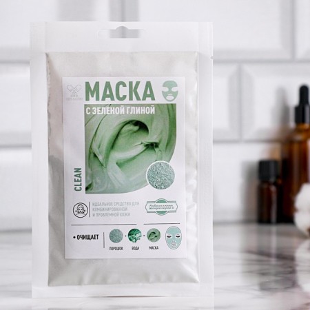 Mask with green clay, 50 g, benpar