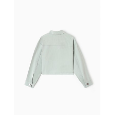 Рубашка для девочки MINAKU: Jeans collection, цвет серо-голубой, рост 128 см-8