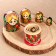 Nesting doll "strawberry", black scarf, 5 puppet, 18 cm