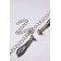 Set 2 objects: earrings, Kilence “Listopad” thin rhombus, blue-white color in silver, 45 cm