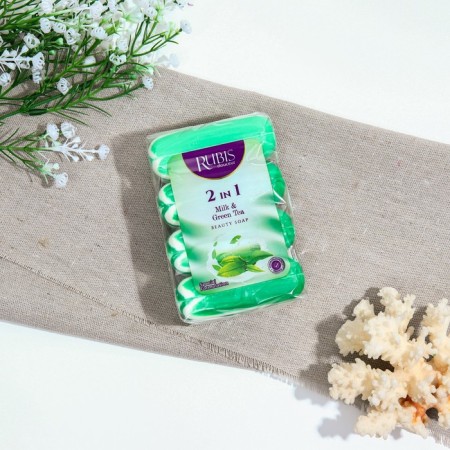 Rubis toilet soap "Milk & Green Tea", 4x90, 360 g