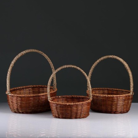 Camping set, 3 pcs, 34 × 27 × 13/39, 30 × 24 × 11/34, 27 × 21 × 10/29 cm, vine, corn-4