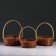 Camping set, 3 pcs, 34 × 27 × 13/39, 30 × 24 × 11/34, 27 × 21 × 10/29 cm, vine, corn
