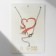 Piece "hearts" fastened, white color in silver