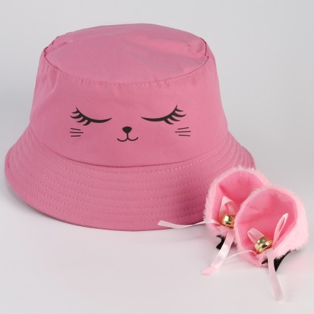 Panama Panam for a girl "cat", +ears-pinks, pink color, rn 54-7