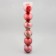 Set of balls plastic D-8 cm, 6 pcs "Avery" stripes, silver-red