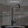Kitchen mixer Zein ZF-012, with high pounds, cartridge ceramics 40 mm, brass, black