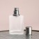 Glass bottle for perfume, with a spray, 30 ml, silver color