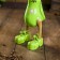 Souvenir "Duck in green clothes with print" tree 13x9x27 cm