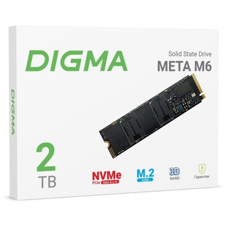 SSD Digma PCIE 4.0 X4 2TB DGSM4002TM63T META M6 M.2 2280-8