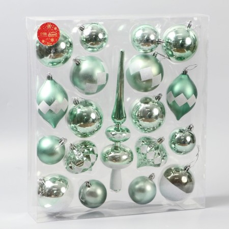 A set of jewelry plastic 19 pcs "Ice" white-green-1