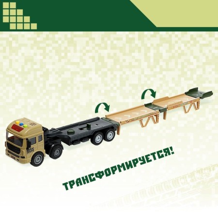 The inertial “Army” truck is transformed, light, sound-5