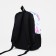 A backpack with a zipper, 3 outer pockets, blue/lilac color